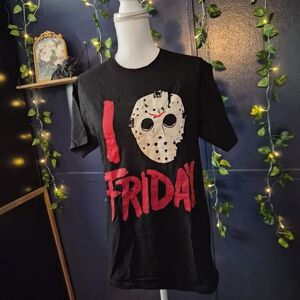 Jason Black Graphic Tee I Love Friday